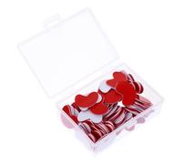 minkissy 100Pcs Heart Shaped Colored Plastic Counting Chips for Smooth Edges Math Tokens for Learning and Board Games Two Color Red and White Educational Counters