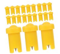 minkissy 100pcs Plastic Stainless Steel Eyelash Bottle Nozzle Needles for Lash Glue Blocking Pin for Diy Lashes