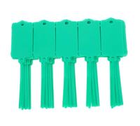 minkissy 100pcs Plastic Tags with Selflocking Marker Ties Writable Green Labeling Tags for Shipping Luggage Cable Markers Reusable