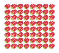 minkissy 100pcs Red Strawberry Shape Wooden Buttons, Decorative Clothing Replacement Buttons for ’ Garments, Craft Sewing Notions for DIY Accessories