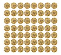 minkissy 100pcs Retro Flower Buttons Mini Round Metal Doll Clothes Sewing Buttons for Dolls Craft Supplies