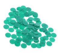 minkissy 100Pcs Solid Grass Green Plastic Bingo Chips Double-Sided Counting Chips for Family Bingo Games and Party Board Game Accessories