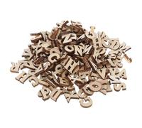 minkissy 104pcs DIY Wooden Alphabet Cutouts Decorative Wood Appliques for Craft Room Decor Blank Letter Embellishments for Creative Projects for Message Boards Celebrations