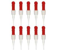 minkissy 10pcs 30ml Glass Droppers with White Bulb Transfer Pipettes Liquid Droppers for Laboratory Use and Precise Fluid Handling in Scientific Experiments
