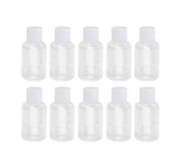 minkissy 10pcs 50ml Plastic Empty Sample Bottles with Lids Leak Proof Travel Containers Compact Refillable Bottles for Shower Gel and Liquids