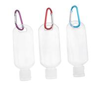minkissy 10pcs 50ml Plastic Squeeze Bottles with Hook and Flip Cap Leakproof Refillable Containers Empty Travel Bottles for Lotion Sun Cream Body Wash Random Color