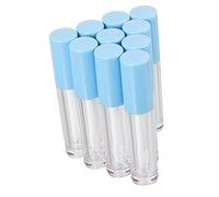 minkissy 10pcs 8ml Refillable Lip Gloss Bottles Plastic Lipstick Container Brush Reusable Lip Balm Tubes Travel Cosmetic Vials for DIY Gloss