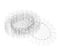 minkissy 10pcs Acrylic Nail Art Practice Wheel Transparent Color Display Chart for Salon and Diy Manicure for Nail Polish Color Testing and Artistic Display
