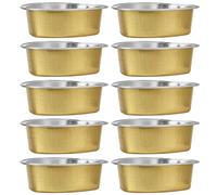 minkissy 10pcs Aluminum Foil Bowls for Wax Melting Heart-shaped Wax Warmer Tools Reusable Nonstick Containers for Hair Removal for Body Face Underarms