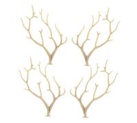 minkissy 10Pcs Artificial Antler Branches Beige DIY Decorative Vase Filling Stems Lightweight Christmas Craft Twigs for Unique Holiday Home Floral Arrangement