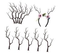 minkissy 10Pcs Artificial Antler Branches for DIY Craft Decor Lightweight Decorative Plant Stems for Christmas Flower Arrangement Realistic Fake Dried Branches Easy to Clean and Reusable