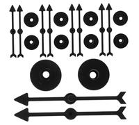 minkissy 10pcs Black Plastic Game Arrows Turntable DIY Accessory Interactive Classroom Board Pointers for School Students Enhancing Group Play and Critical Thinking Skills