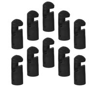 minkissy 10pcs Black Plastic Trampoline Pole Caps Replacement Spare Parts for Trampolines, Sturdy Tube Caps Providing Safer Play Environment and Protection for Outdoor Use