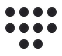 minkissy 10pcs Black Round DIY Linen Buttons Candy Color Fabric Covered Sewing Buttons for Craft, Clothing Replacement and Decorative Accessories