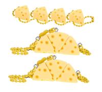 minkissy 10pcs Cute Keychain Pendant Cheese Ornament Decorative Pendant Keyring for Handbag Car Key Backpack
