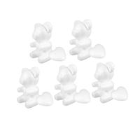 minkissy 10pcs DIY Bear and Heart Shaped Foam Mould Set Bear Heart Crafting Kit for Valentines Wedding Floral Decorations Arts and Crafts Supplies