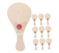 minkissy 10pcs DIY Coloring Paddle Ball Unfinished Wooden Rackets for Creative Fun Great for Holiday Games Outdoor Activities and Crafting for All Ages