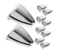 minkissy 10pcs Drum Claw Hooks for Drum Set Zinc Alloy and Rubber Material Silver Triangle Shape Versatile Design for Enhanced Playing Experience