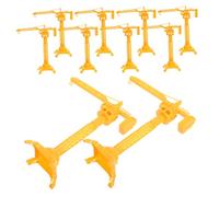 minkissy 10pcs Engineering Construction Vehicles Construction Simulation Construction Crane Construction Site Cranes Model Building Yellow Plastic