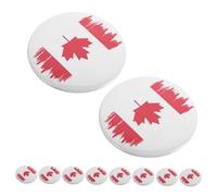 minkissy 10pcs Flag Lapel Pin Day Maple Leaf Canadian Badge Pin for Birthday Parties Anniversaries and Festivals