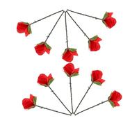 minkissy 10pcs Foldable Rose Props Easy to Use Close Gimmick for Street Stage Illusion Foldable Design Creates Stunning Rose Shapes for Magician Performances and Party Supplies