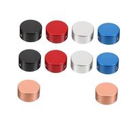 minkissy 10Pcs Guitar Pedal Button Toppers Multi Color Aluminum Caps Protective Footswitch Covers for Accurate Playing and Durable Effect Pedal Protection