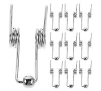 minkissy 10pcs Hair Curling Iron Torsion Springs Metal Heat Resistant Double Torsion Spring Accessories Silver for Home DIY Styling and Everyday Curls