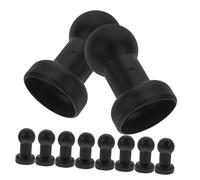 minkissy 10pcs Heavy Duty Plastic Trampoline Pole Caps Tube Protectors Replacement Parts for Securing Safety Nets Easy Installation Black