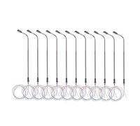 minkissy 10PCS LED Railroad Lamp Post Stainless Steel Scale Model Railway Lighting for Train Station Layout Scale Compatible Design for Enthusiasts