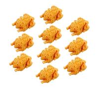 minkissy 10pcs Lifelike Artificial Fried Chicken Legs for DIY Miniature Scenes Realistic Simulated Fried Food Decorations for Photography Props Party Displays Home and Office Decor