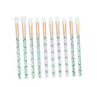 minkissy 10pcs Makeup Brushes Plastic Handle Eye Makeup Brush Detail Eyeshadow Green for Women Beauty Care Supplies