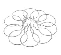 minkissy 10pcs Metal Pegboard Hooks for Hanging Tools and Cups, Double Wire Silver Peg Board Hangers for Garage and Shop Shelving, Industrial Hole Plate Storage Accessories