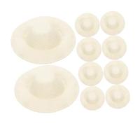 minkissy 10pcs Mini Woven Doll Straw Hats DIY Headwear Accessories for Crafting Home Decor Outdoor Activities for Creating Unique Atmospheres and Vivid Puppets