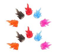 minkissy 10pcs Miniature Flame Figurines Fire Model Plastic Parts for DIY Town Accessories Compatible with Building Blocks Creative Micro Landscape Decor for Christmas Village Campfire