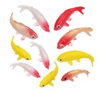minkissy 10Pcs Miniature Koi Fish Props Tiny Fish Figurines for Micro Landscape Fish Tank Decor Realistic Mixed Style Ornaments for DIY Mini House Decoration