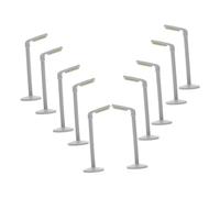 minkissy 10pcs Miniature Street Lamp Post Realistic Micro Landscape Lighting for Dollhouses Fairy Gardens and Railway Models Compact and Lightweight Educational for Interactive Learning