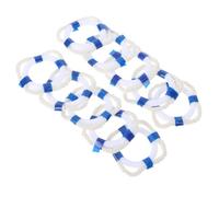 minkissy 10pcs Miniature Swim Rings Tiny Life Buoy Ornaments Small Blue Swim Ring Decorations for Doll House Photo Props DIY Craft Supplies