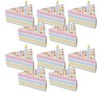 minkissy 10pcs Party Favor Boxes Triangular Cake Shape Box for Packaging Paper Material Chic Decorative Design with Sweets Packaging Function for Xmas Parties