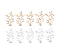 minkissy 10pcs Pearl Branch Hair Pins Diy Hair Accessories Charms Retro and Beautiful Shape for Women