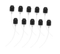 minkissy 10pcs Perfume Spray Pump Replacement Tops Caliber Black Plastic Nozzle Heads for DIY Fragrance Bottles Easy Press-down Pump Mechanism for Controlled Mist Dispersion