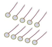 minkissy 10PCS Piezo Diaphragm Elements with Leadwires Copper Sheet Piezoelectric Ceramic Chips for Acoustic Instruments Clocks and More