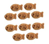 minkissy 10pcs Plush Snapper Brooch Small Fish Badge Creative Cute Design for Women Wedding Party Prom Accessory