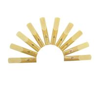 minkissy 10pcs Professional Clarinet Reeds with Plastic Box Durable Woodwind Instrument for Beginners and Professionals Rich Tone and Elasticity Compact for Easy Portability