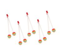 minkissy 10pcs Rainbow Lollipop Drumsticks Durable Percussion Instrument for Practice and Performance Sturdy Jazz Drumsticks for Young Drummers