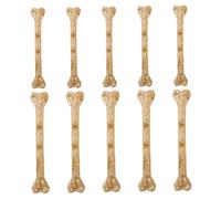 minkissy 10Pcs Realistic Small Plastic Bones for Halloween Decorations DIY Crafting Props with Holes for Threading for Party Pranks and Festive Occasions