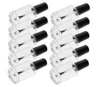 minkissy 10pcs Refillable Empty Glass Nail Polish Bottles Brush Cap for Travel Home and Salon Use