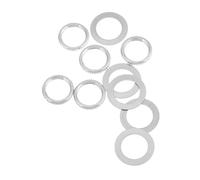 minkissy 10pcs Silver Bass Guitar Toggle Switch Nut and Washer Set, Sturdy Iron Material for Stable Connection, for Practice and Performances, 12mm Hardware Accessories