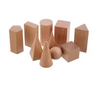 minkissy 10pcs Solid Geometric Model Blocks for Students Educational Teaching Supplies Compact Geometry Learning Aid for Interactive Math Skills Building and Spatial Thinking