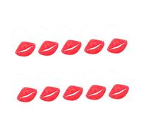 minkissy 10pcs Tricky Big Fake Lips Funny Lips Mouth Masquerade Cosplay Party Supplies Sausage Mouth Decorations Cosplay Party Lips Halloween Fake Mouth Lip Props Red Emulsion
