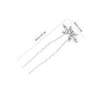 minkissy 10pcs U Shaped Snowflake Rhinestone Hair Clips for Women Durable Metal Bridal Hairpins Secure Grip Wedding Headpieces Blue and Silver Sparkly Barrettes for Brides